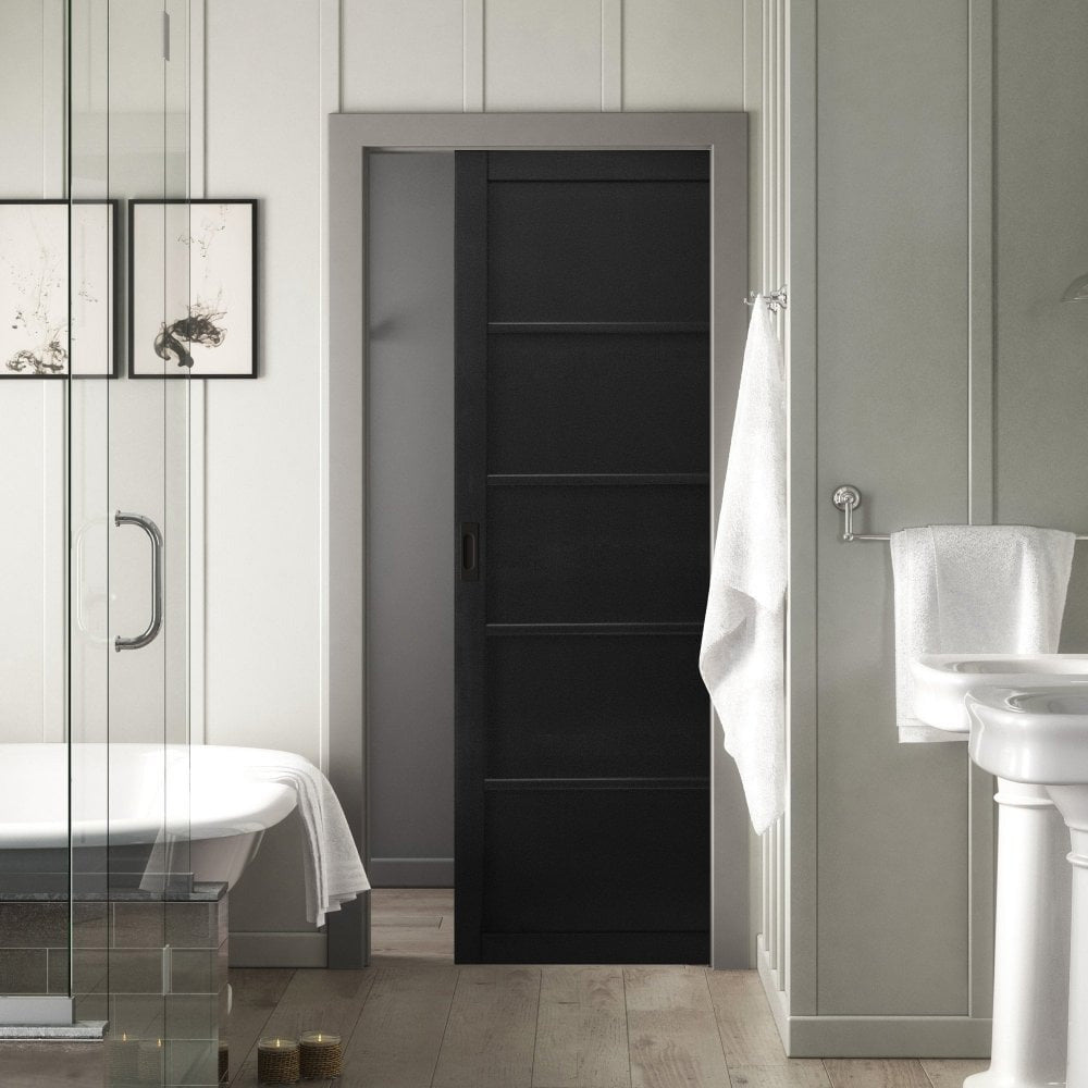Black Internal Pocket Door Sets