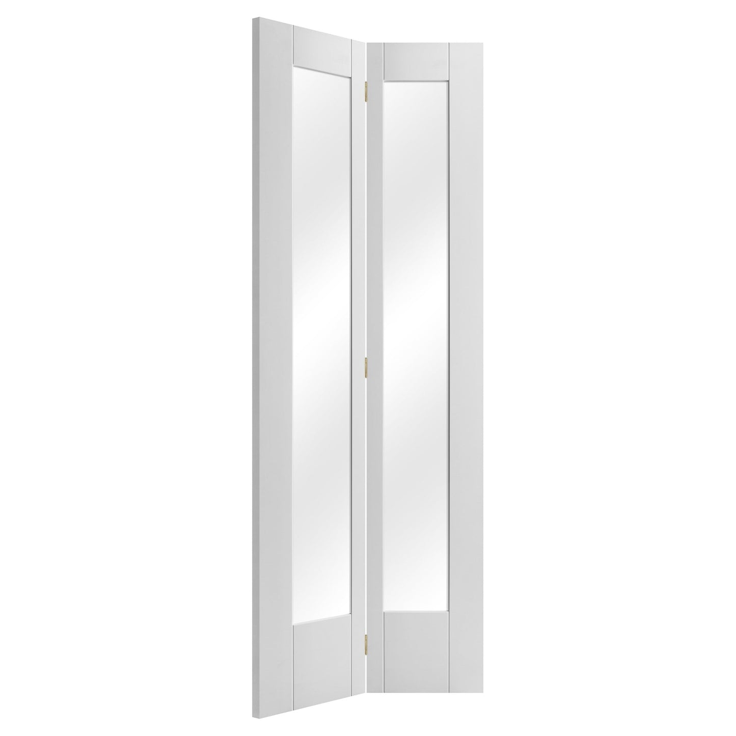 White Internal Bifold Primed Pattern 10 Clear Glass Door (51771)