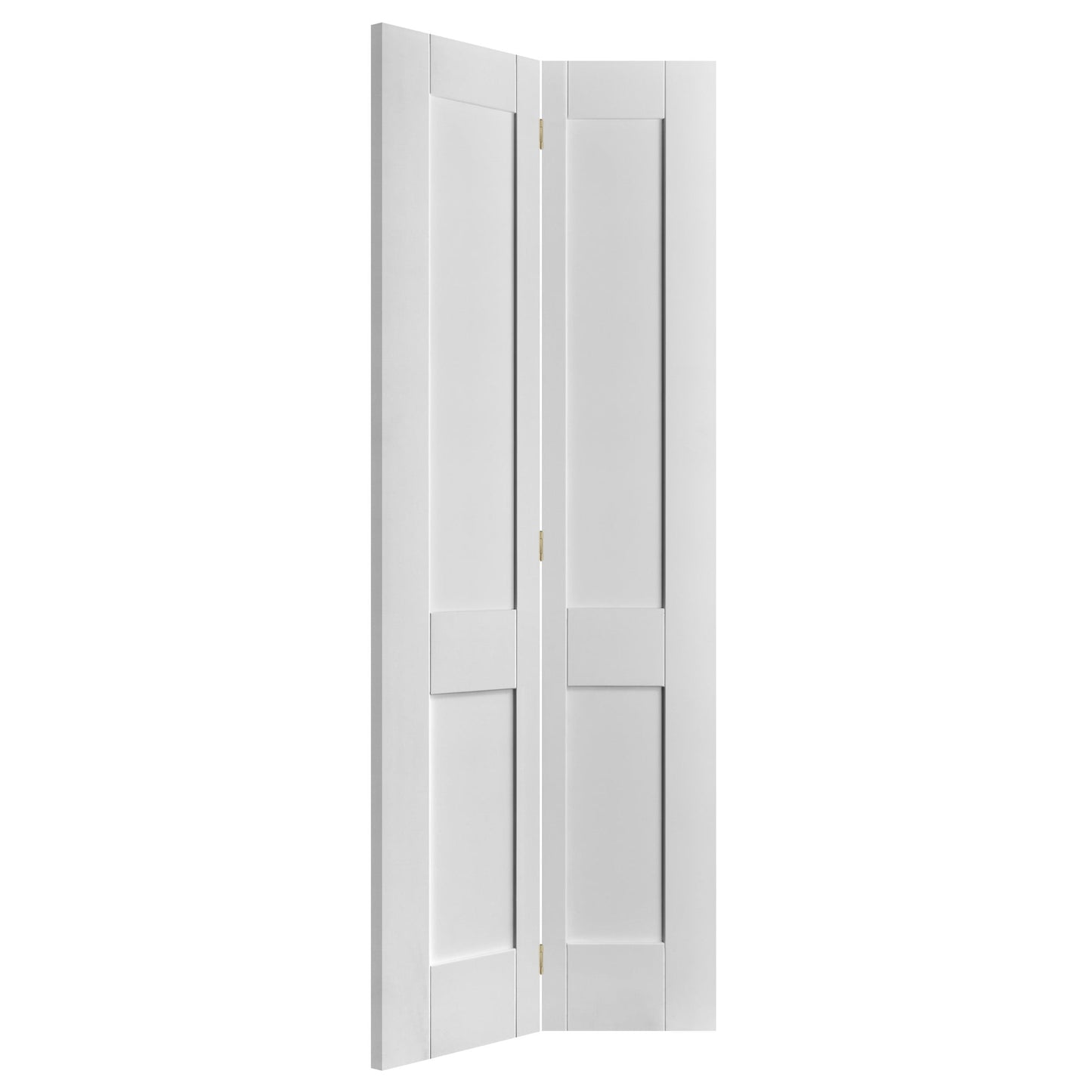 White Internal Bi-fold Primed Victorian Shaker 4 Panel Door (51787)