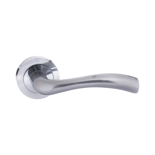 Status Texas Round Lever Door Handle - Satin Chrome (52227)