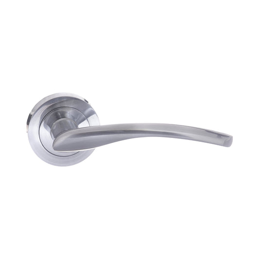 Status Arizona Round Lever Door Handle - Satin Chrome (52189)