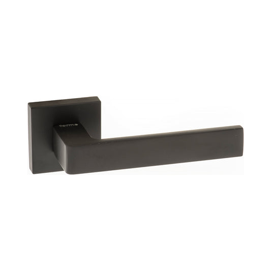 Forme Asti Designer Square Lever Door Handle - Matt Black (51997)
