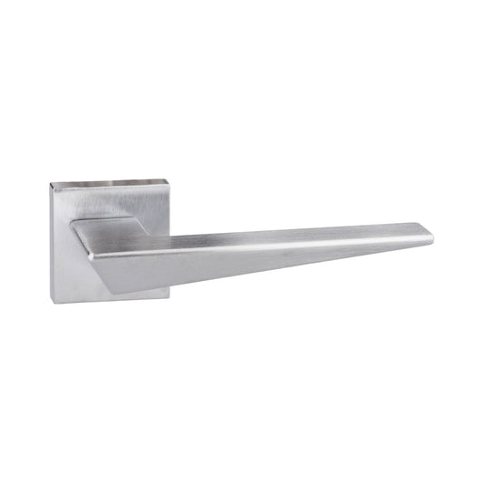 Forme Naxos Designer Square Lever Door Handle - Satin Chrome (52061)