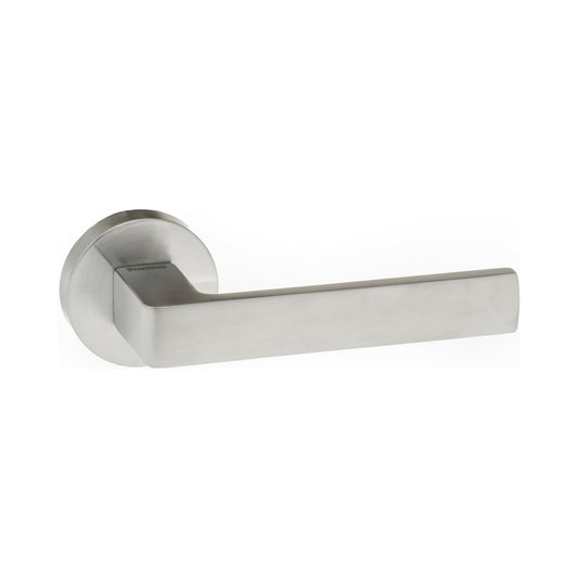 Forme Asti Designer Round Lever Door Handle - Satin Chrome (51993)