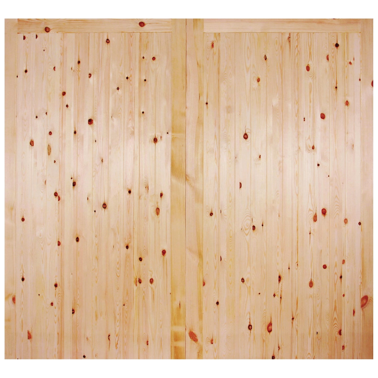 External Solid Redwood Unfinished Framed, Ledged & Braced Garage Door (LIBRGARFLB)