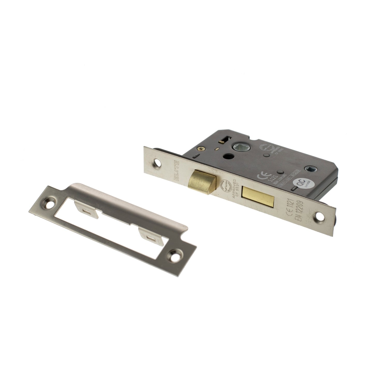 63mm (2.5'') CE Bathroom Lock - Satin Nickel (77247)