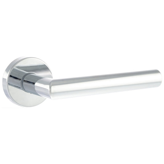 Forme Elle Designer Round Lever Door Handle - Polished Chrome (77088)
