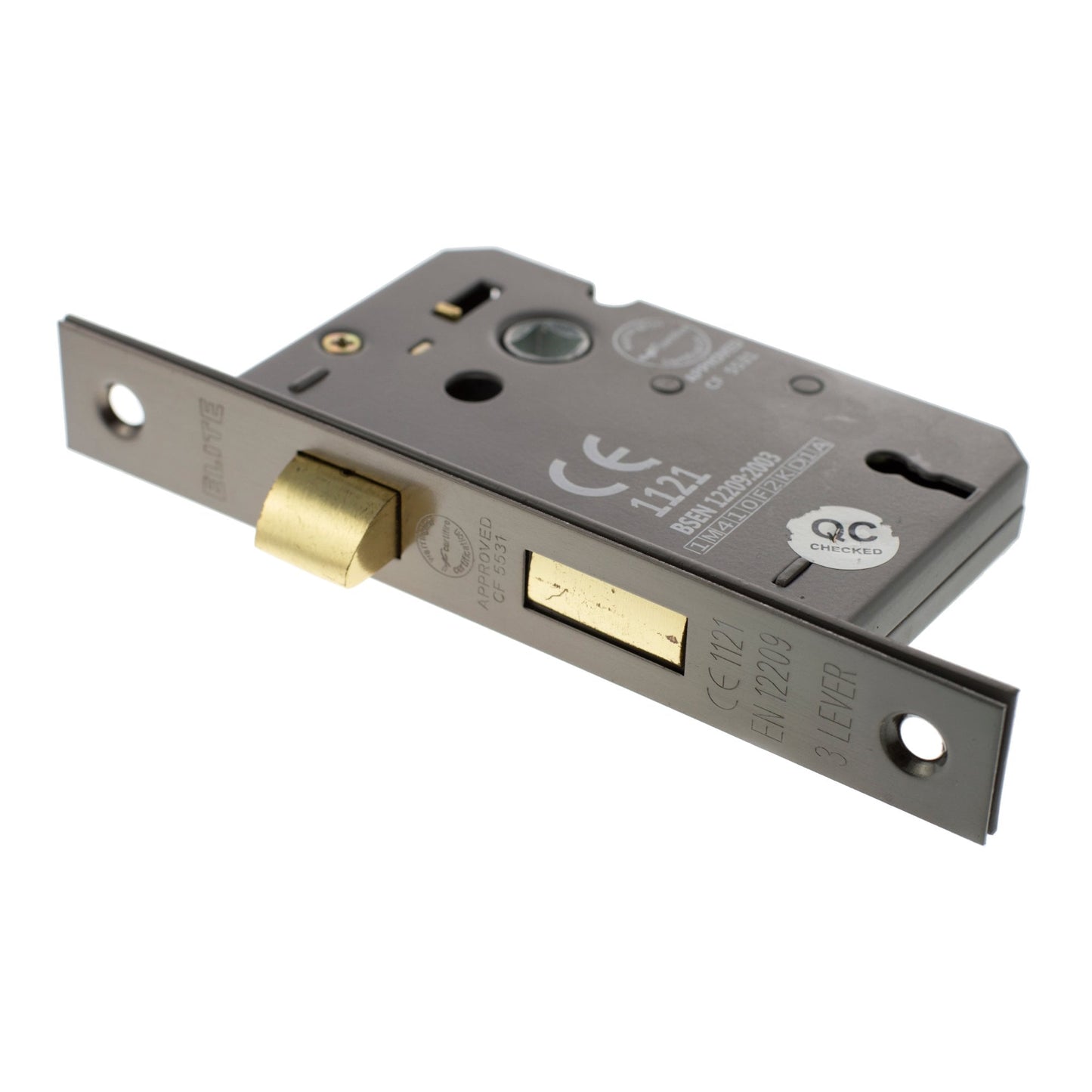 Intelligent Hardware 75mm (3'') Lever Mortice Sash Lock - Polished Stainless Steel (75958)