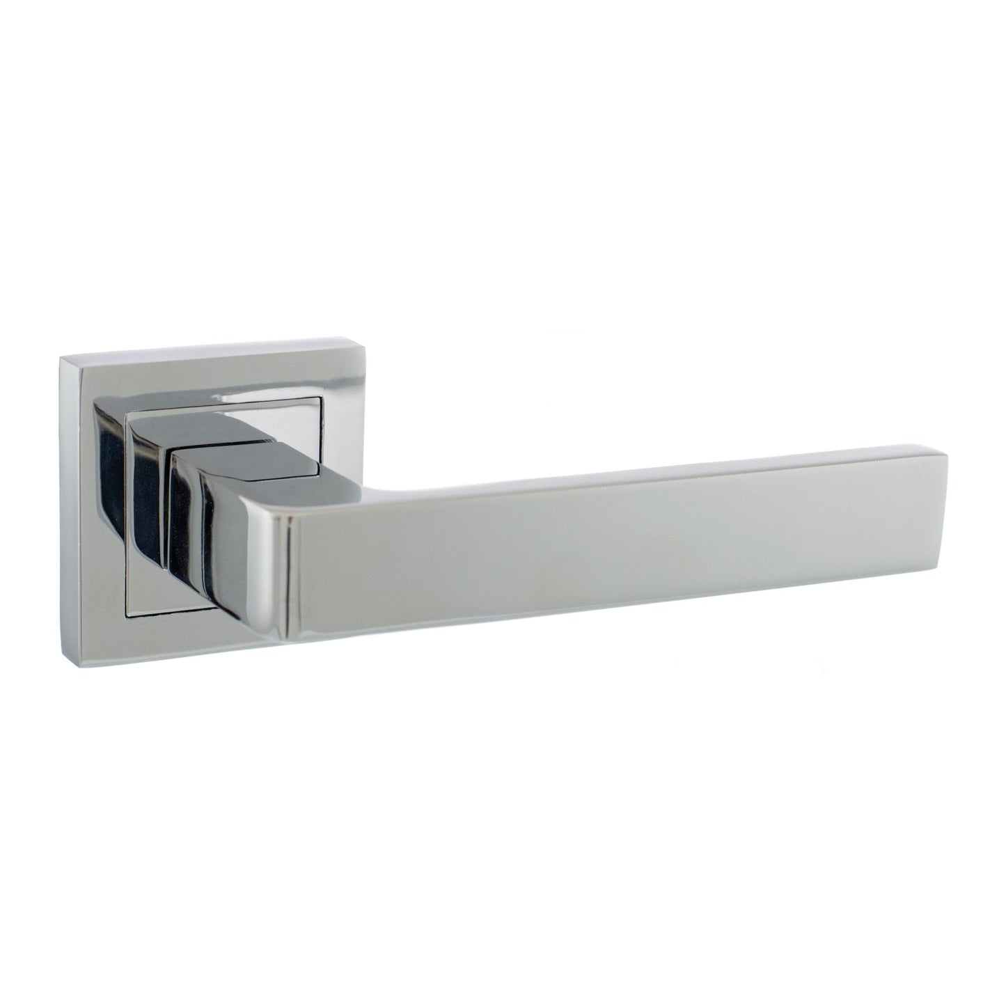 Status Montana Designer Square Lever Door Handle - Polished Chrome (77199)