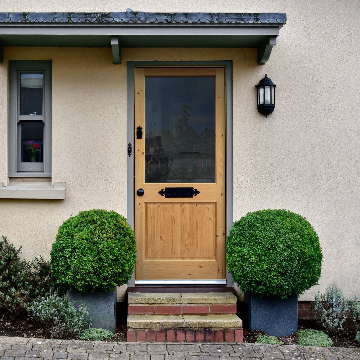 External Solid Pine Unfinished 2XG 1P 1L Clear Glass Double Glazed Door (LOL2XG)