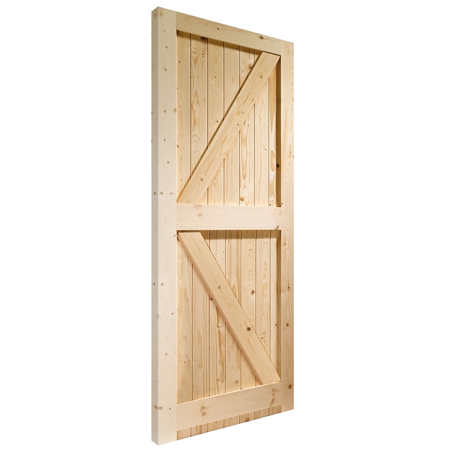 External Solid Pine Unfinished Framed, Ledged & Braced Gate (LOLFLB)