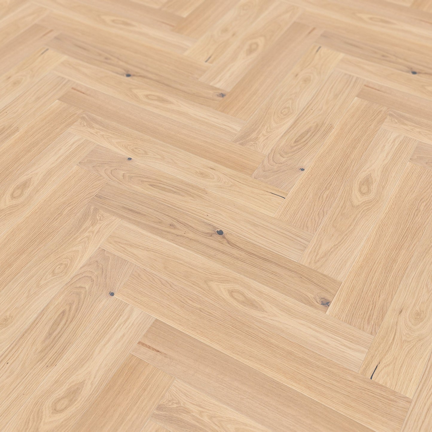 Bianco Oak - Manor Herringbone Parquet 14mm Matt UV lacquer Engineered Real Wood Flooring (108538)