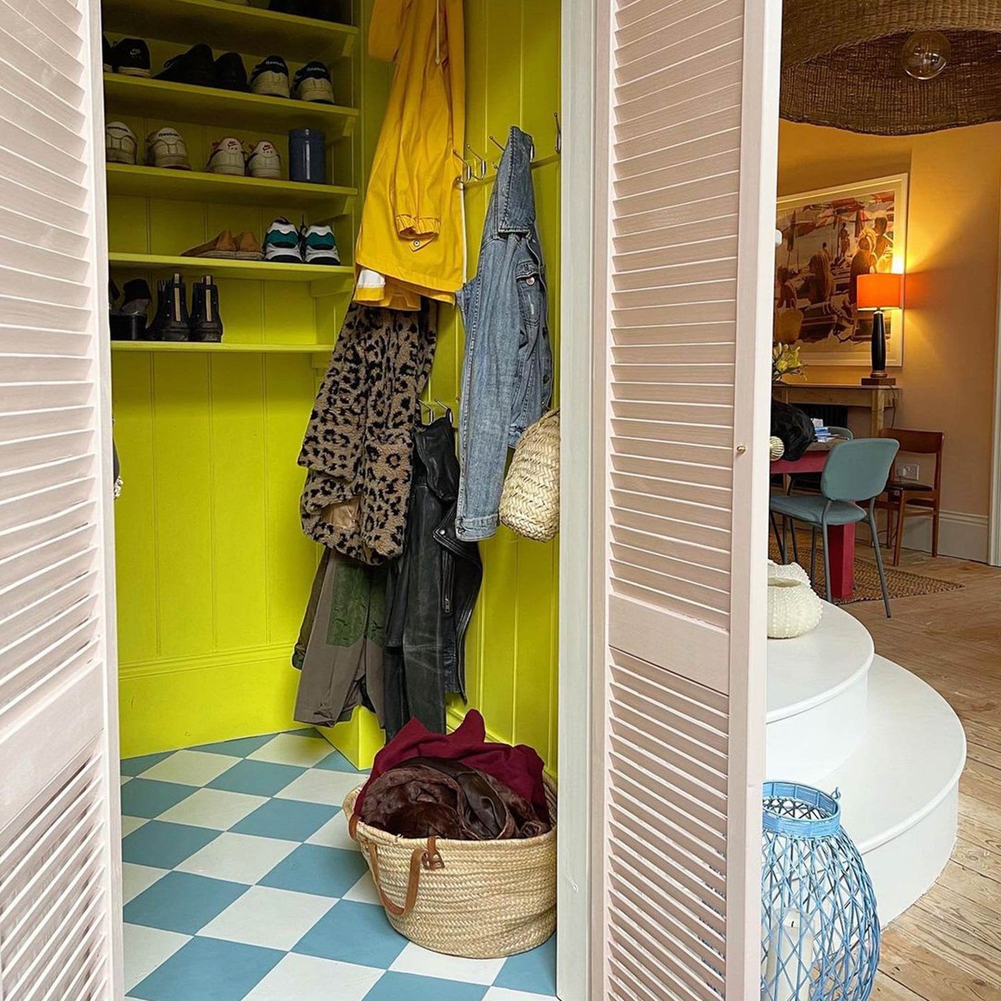 28mm Clear Pine Open Louvre Door