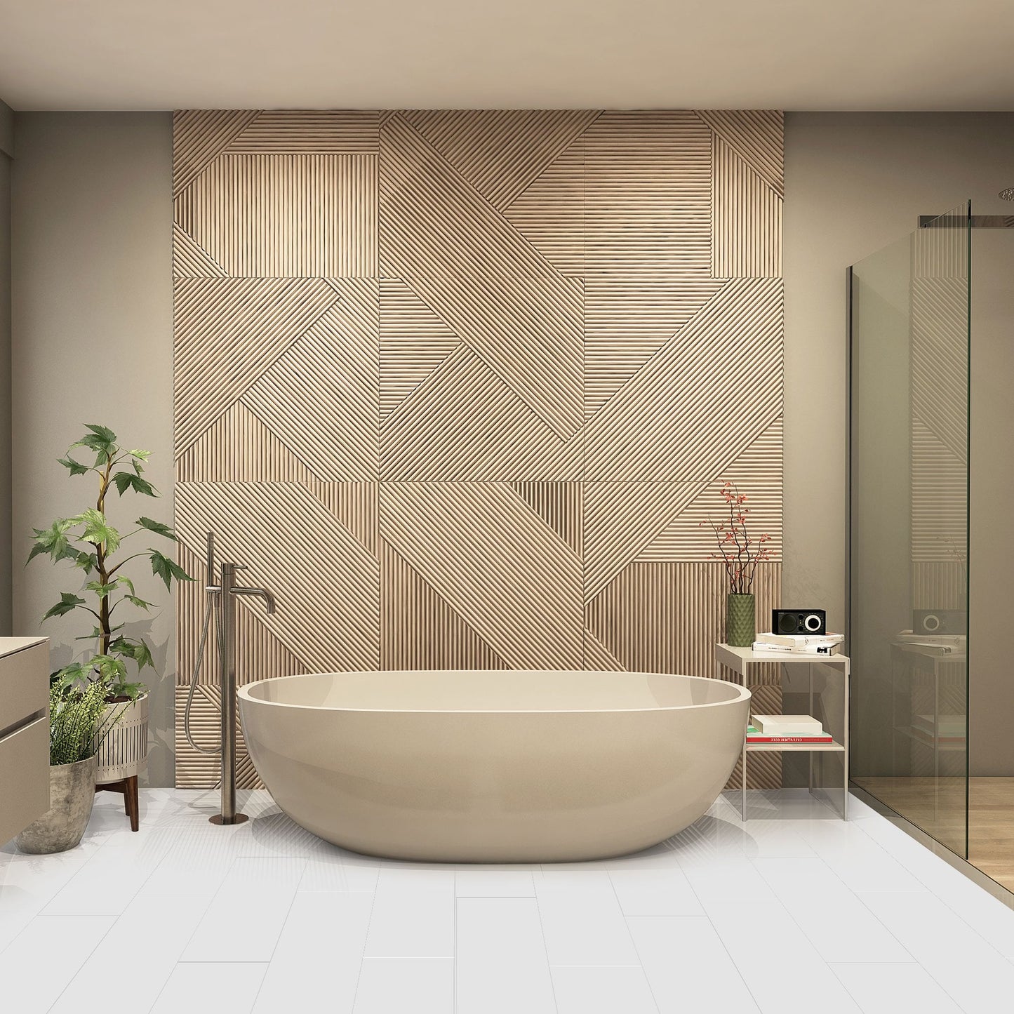 White - Lustre SPC 6mm High Gloss Rigid Core Vinyl Flooring (108417)