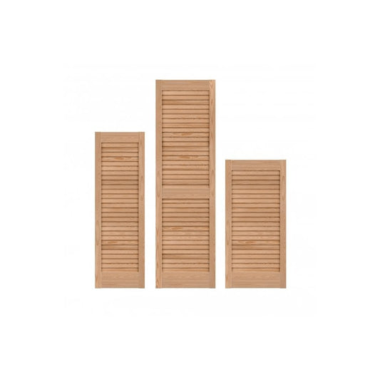 28mm Clear Pine Open Louvre Door