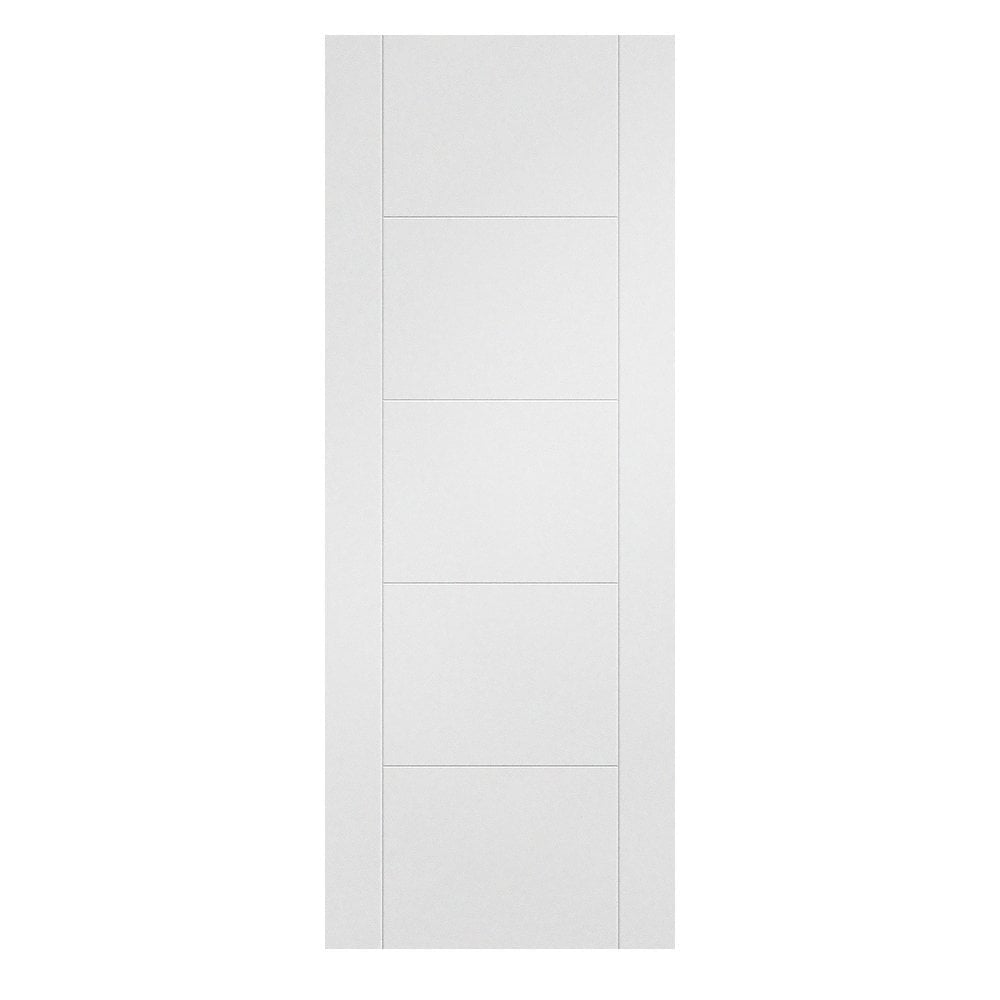White Internal Primed Parma 5 Panel FD30 Fire Door (110293)