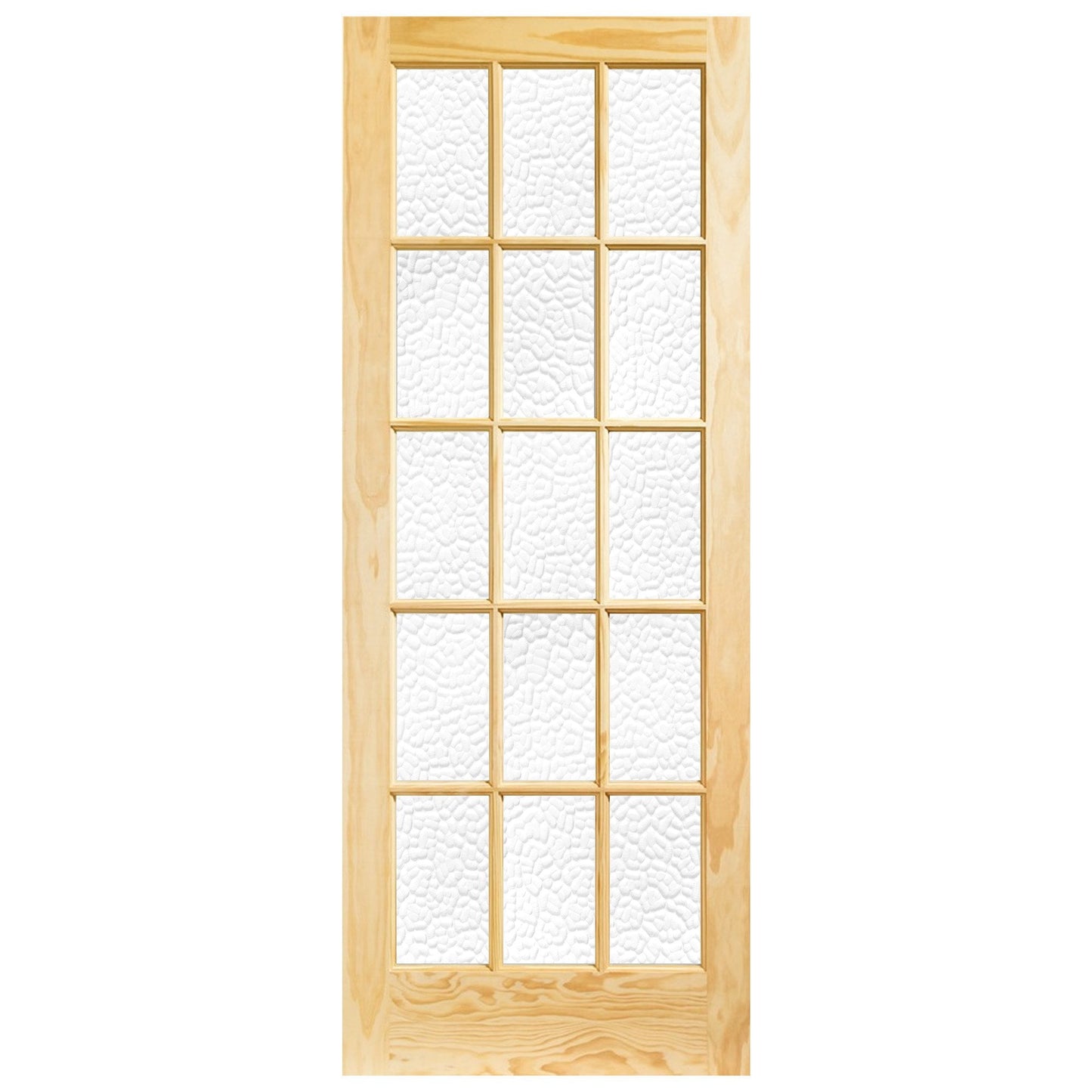 Clear Pine Internal Unfinished SA 15 Flemish Glass Door (115801)