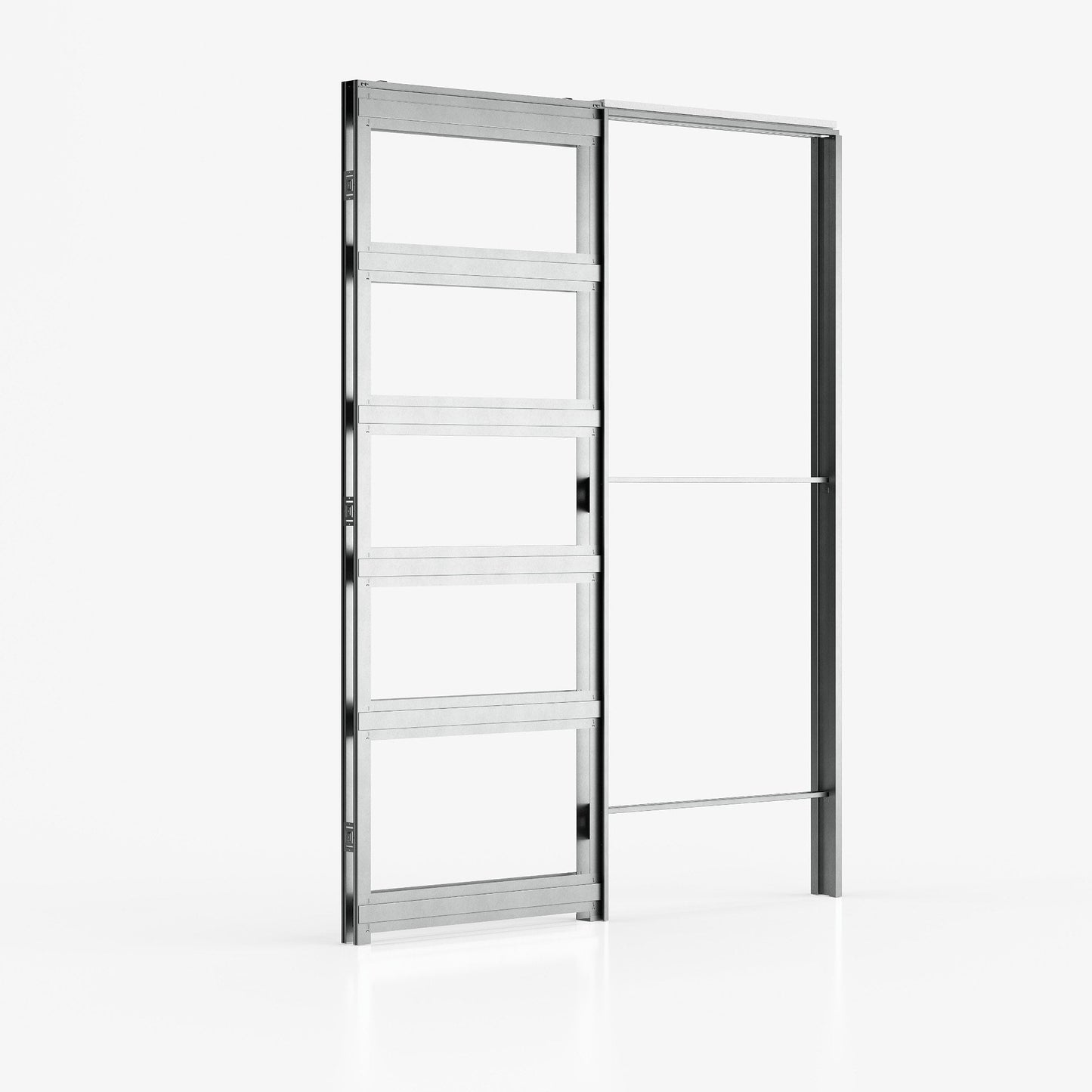 100mm Ermetika EvoKit Raw Wood Single Pocket Door System (118485)