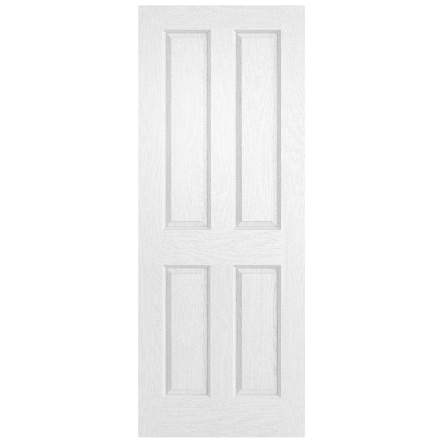 White Internal Primed Lifestyle Textured 4 Panel Square Top Door (118972)