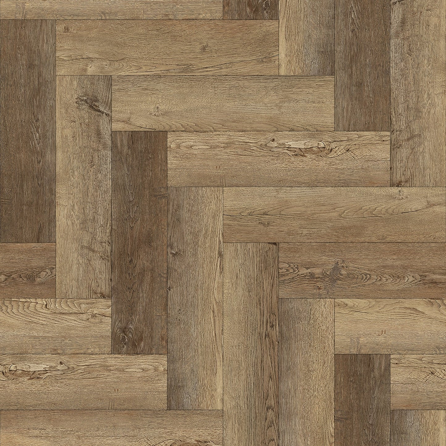 Liberty Floors | 5.5mm Herringbone Farmhouse Oak Engineered Sample - SKU-305106 - SPC-HB-003