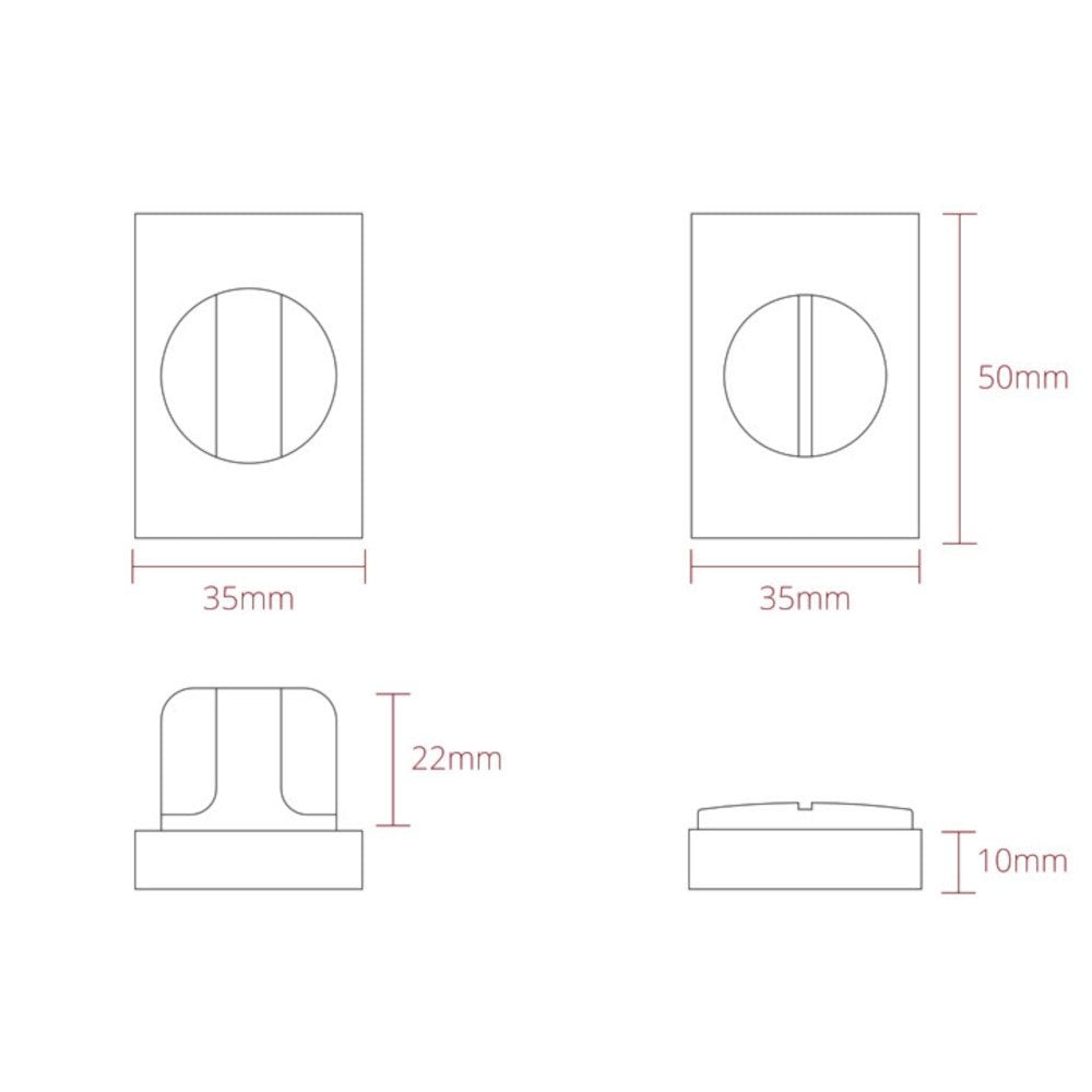 Matt Black Thumbturn Pair (DHRECTTLBLK)