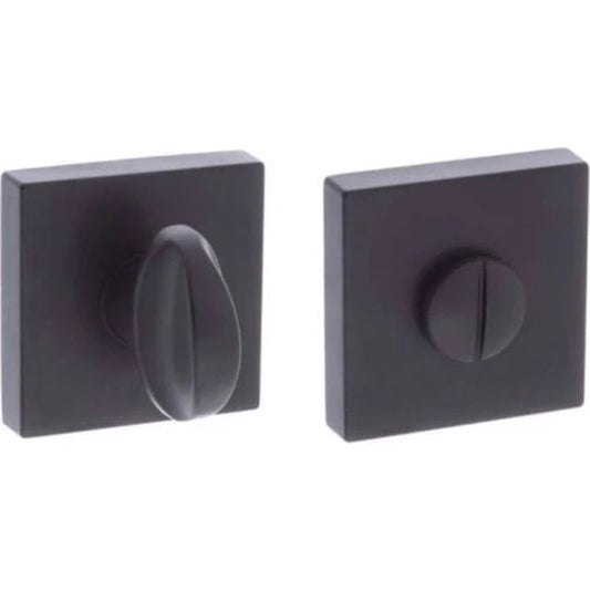 Atlantic Handles Forme WC Turn and Release On Minimal Square Rose - Matt Black (116703)