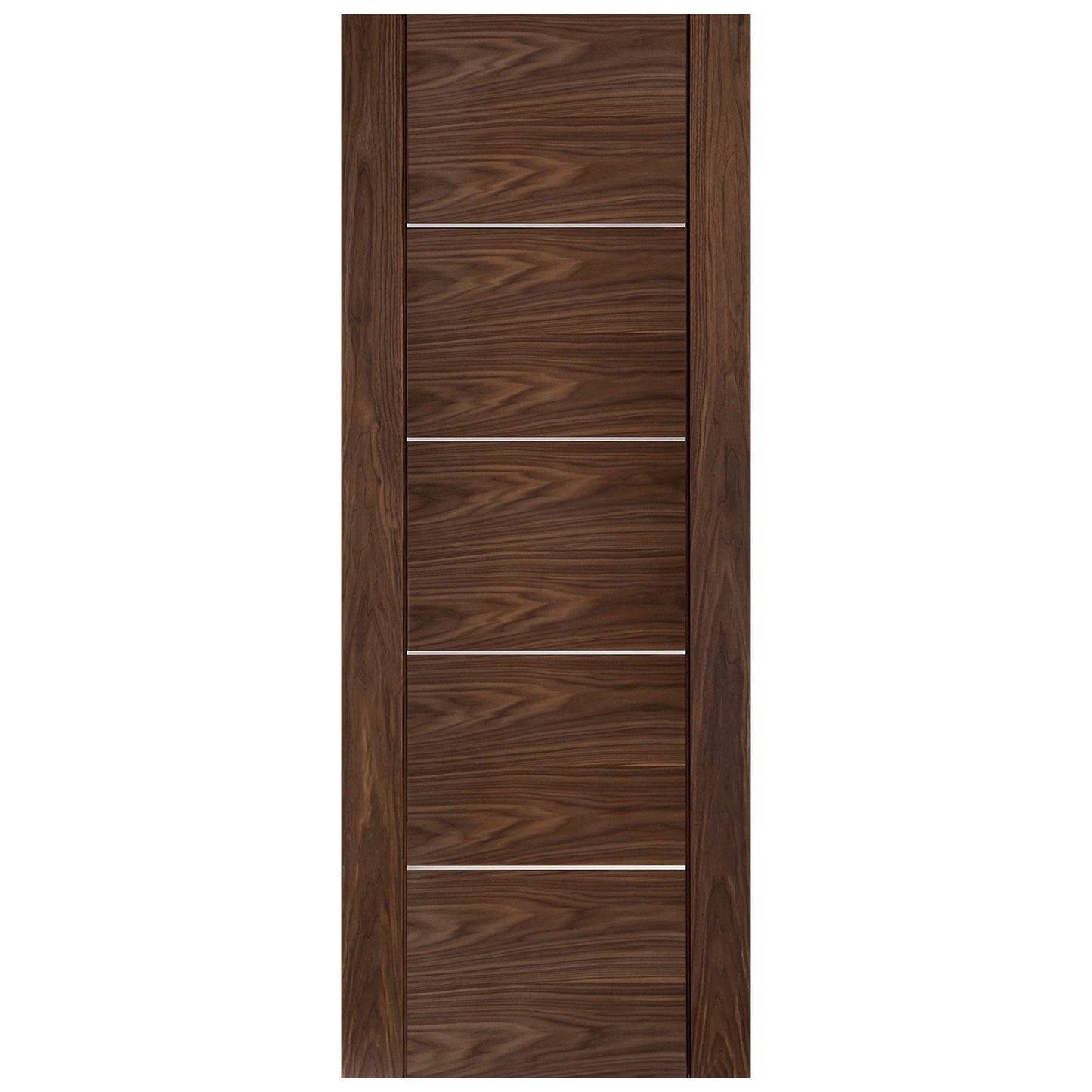Internal Walnut Fully Finished Venice 5 Panel Door (117112)