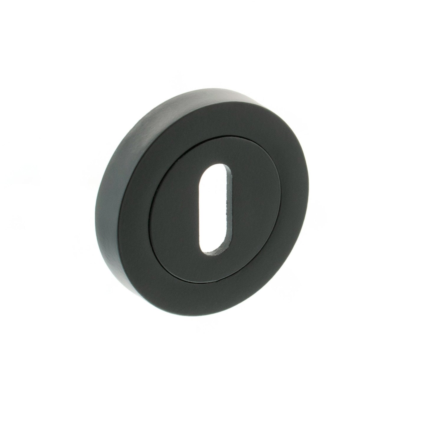 Status Round Key Escutcheon Pair - Matt Black (119857)