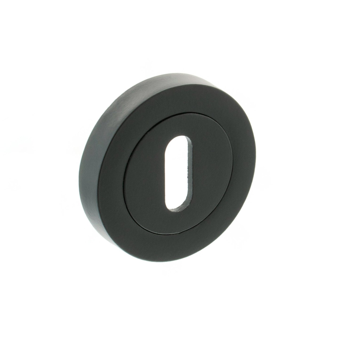 Status Round Key Escutcheon Pair - Matt Black (119857)