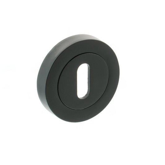 Status Round Key Escutcheon Pair - Matt Black (119857)