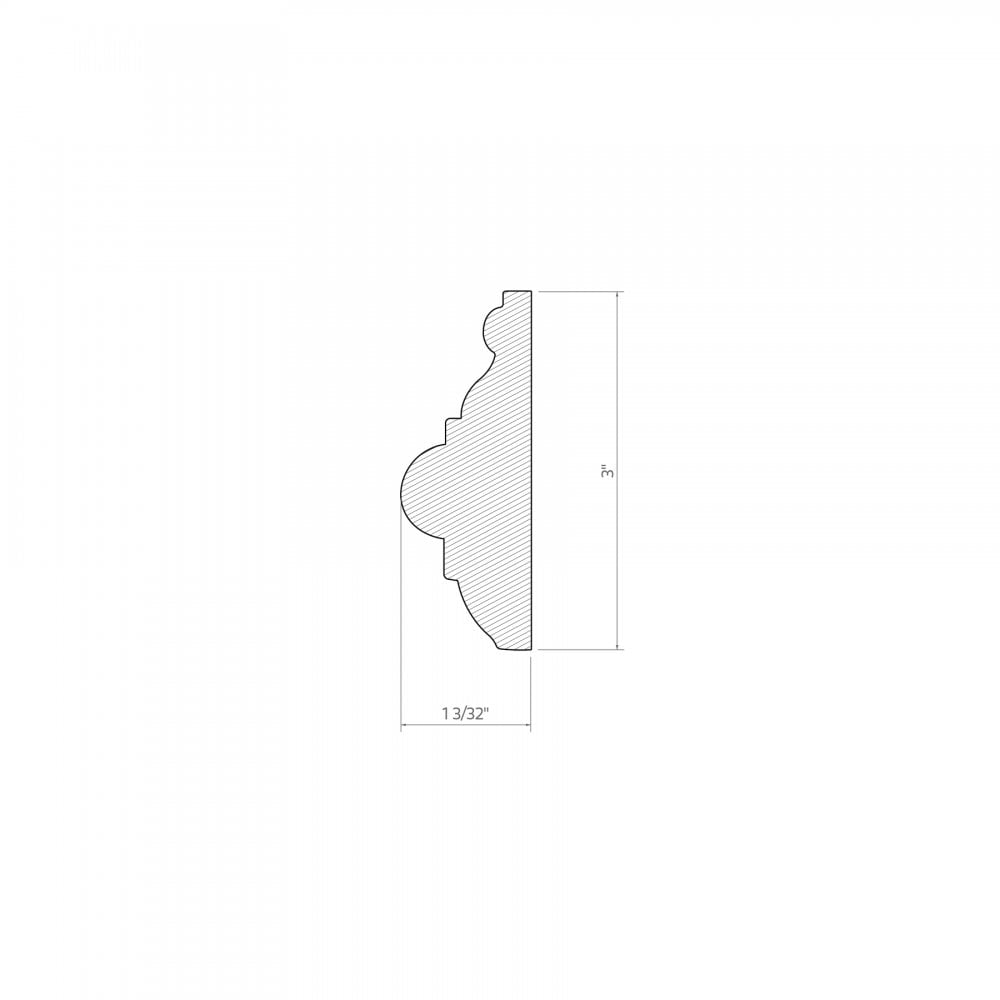 White - 2.4m Painted Dado Rail (120100)