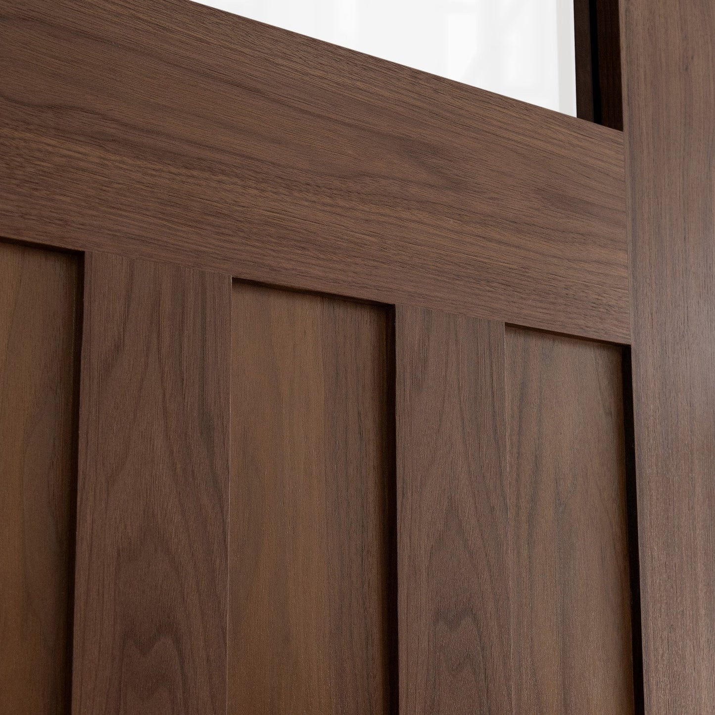 Internal Walnut Fully Finished 1 Light Clear Glass DX Door (117098)