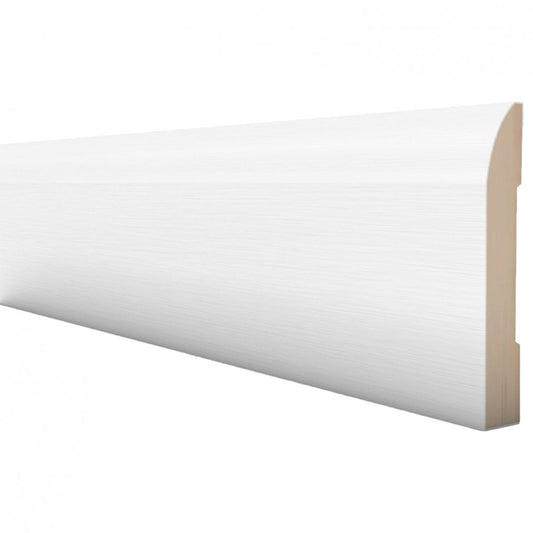 White - 2.4m Painted Chamfered Skirting Board (120101)