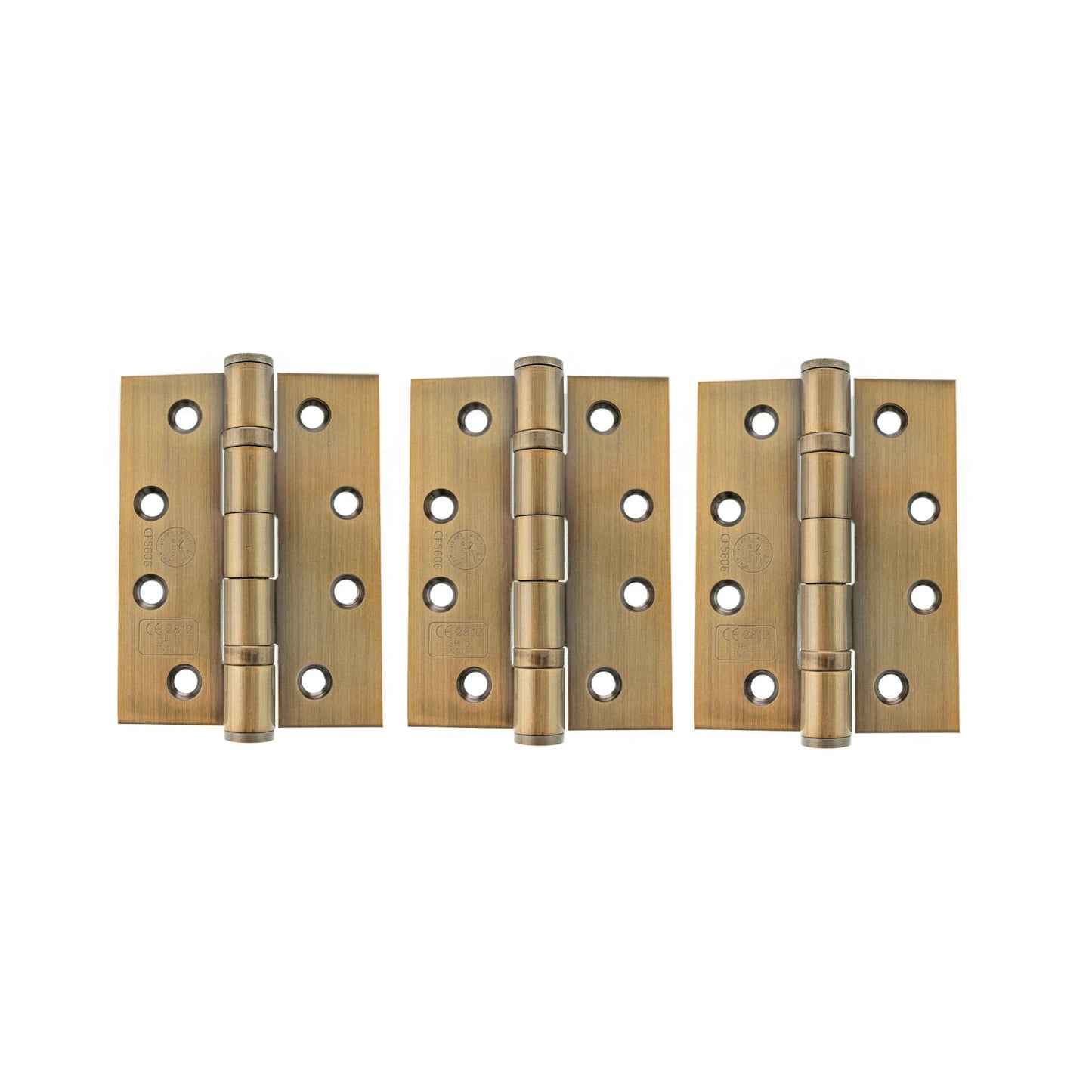 102mm (4") CE13 Fire Rated Ball Bearing Hinge Pair - Antique Brass (120414)