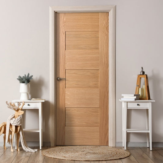 Oak Internal Fully Finished Edison 7 Panel Made-to-Measure Door (120479)