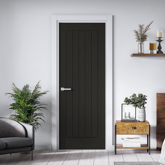 Black Internal Fully Finished Oak Farley Made-to-Measure Door (120489)