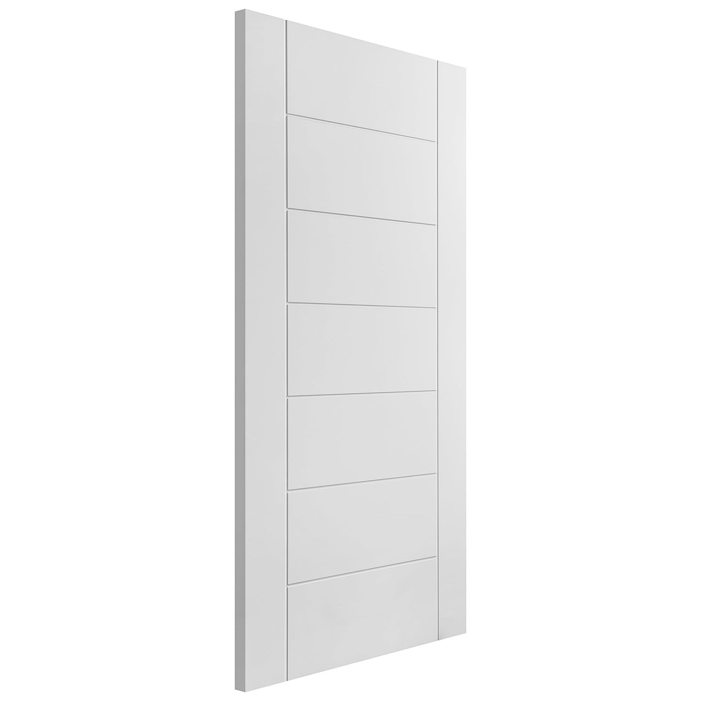White Internal Primed Pedrena 7 Panel Made-to-Measure Door (120521)
