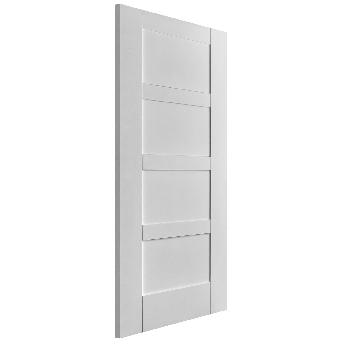 White Internal Primed Shaker 4 Panel Made-to-Measure Door (120524)