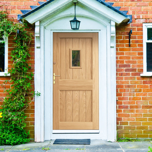 Oak External Unfinished 1 Light Clear Double Glazed Stable Door (EXTOAKSTBCG)