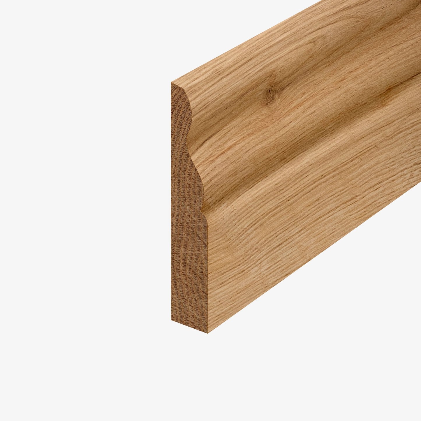 Oak Fully Finished 2.4m Grooved Ogee Skirting Board (OPFSKIR-OG)