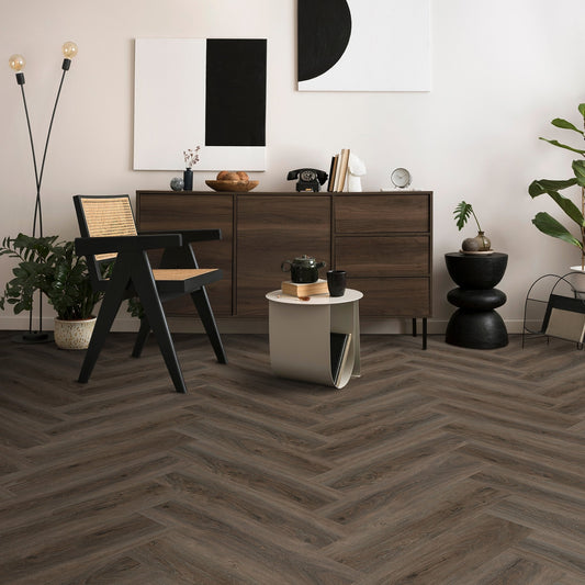 New Forest Oak - Lifestyle SPC Herringbone 5.5mm Rigid Core Vinyl Flooring (119086)