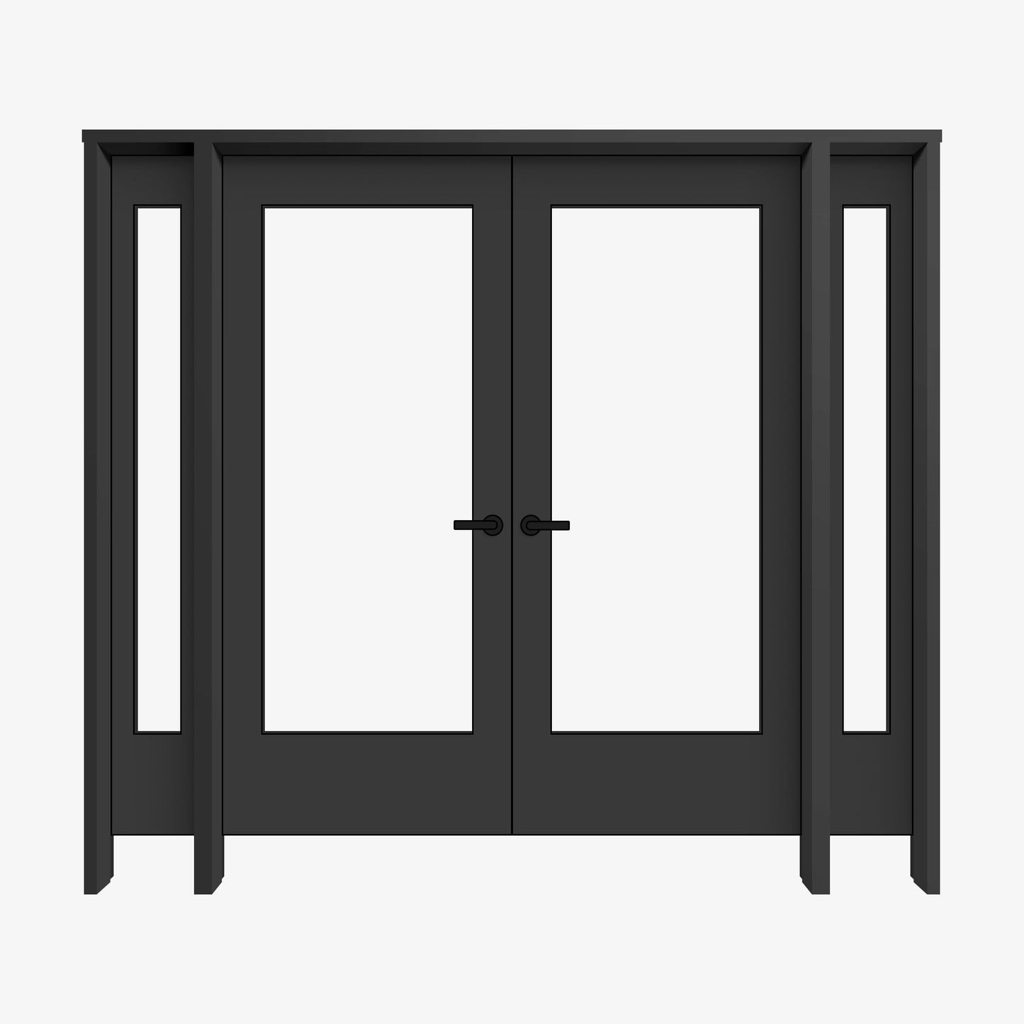 Jet Black Internal Fully Finished Room Divider Frame Kit (INTFRMKIT-3M-JETBLK)