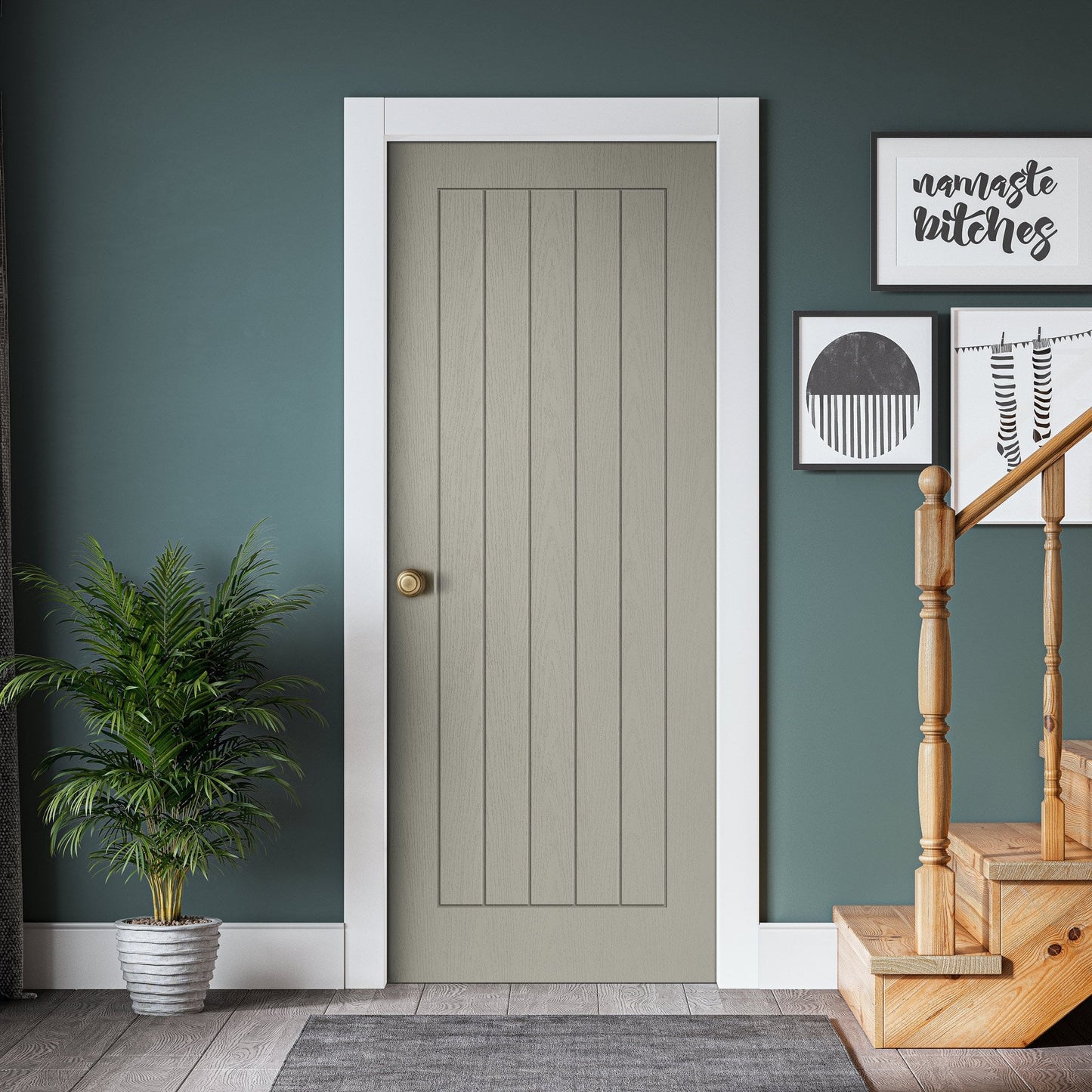 Silk Grey Internal Fully Finished Cottage Door (120413)