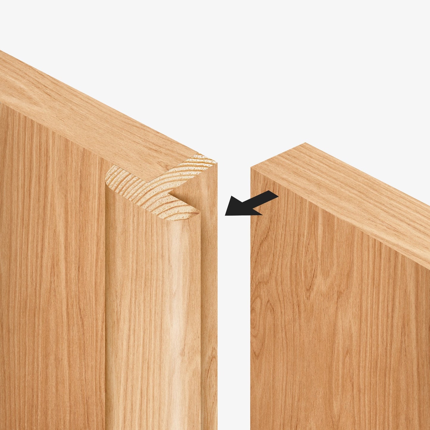 Internal Oak Fully Finished Farley 1 Light Clear Offset Glass Pair Door (121364)