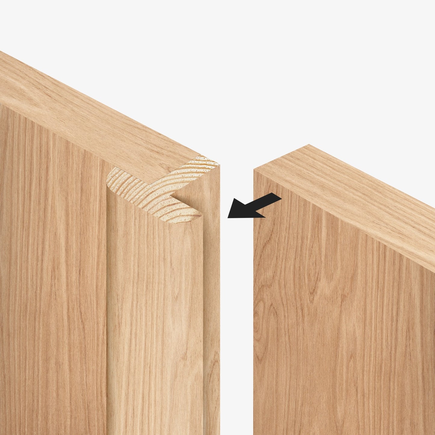 Internal Oak Unfinished Shaker 4 Panel Pair Door (121386)