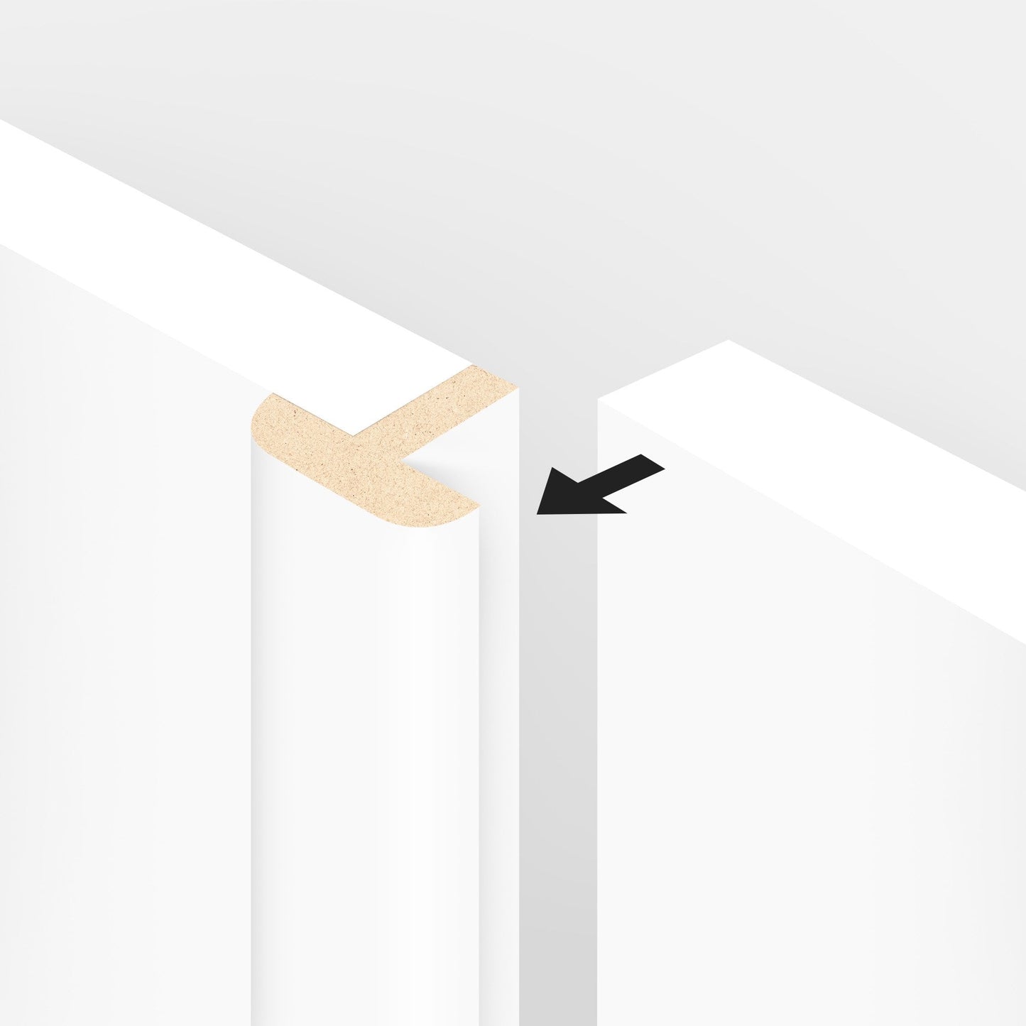 Internal White Primed Henley 2 Panel 1 Light Pair Door (121417)