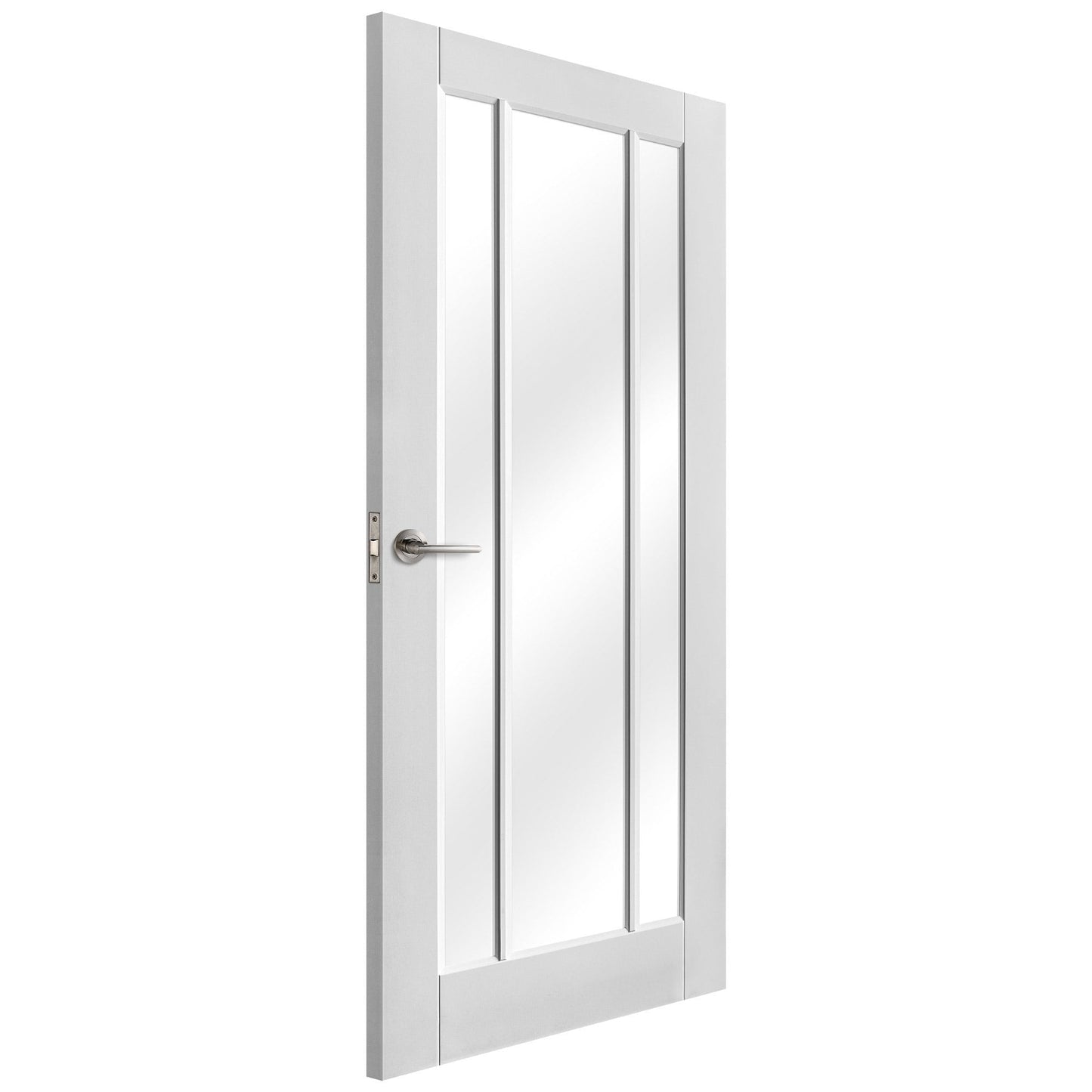 White Internal Primed Toledo 3 Light Obscure Glass Made-to-Measure Door