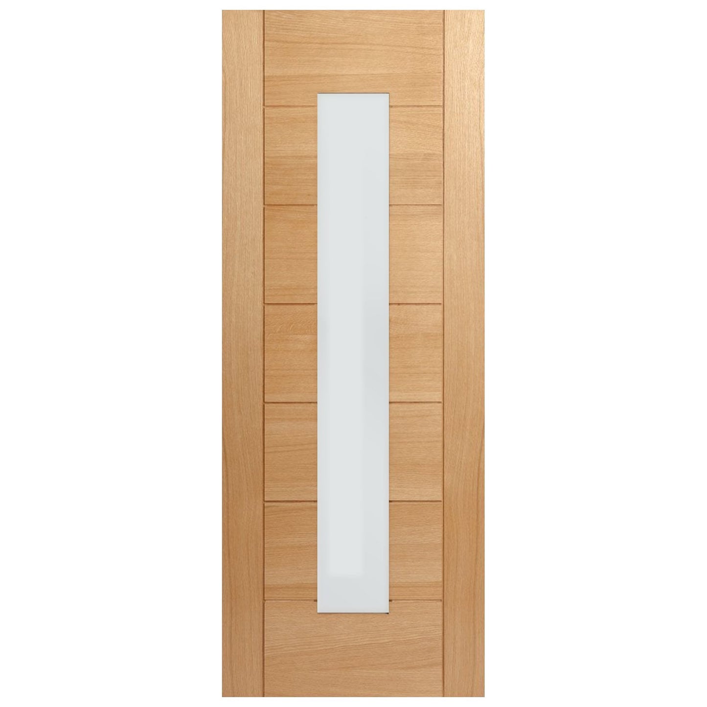 Oak Internal Fully Finished Pedrena 1 Light Obscure Glass Made-to-Measure Door