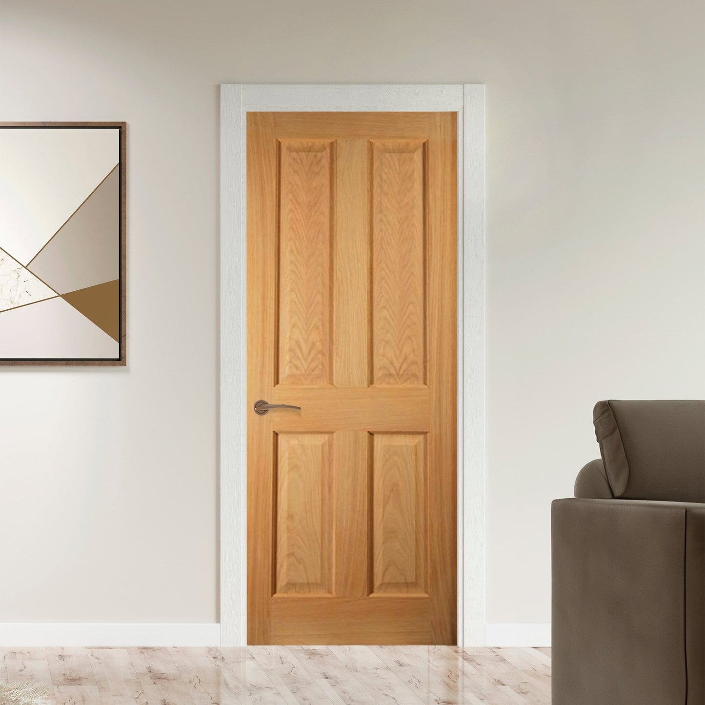 Oak Internal Fully Finished 4 Panel Oregon Door (121703)