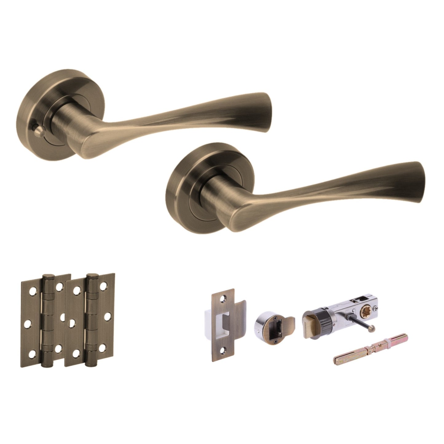 Oasis Internal Privacy Lever Handle Pack, Antique Bronze (108083)